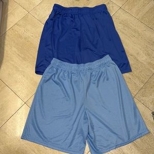 2 pairs of poly athletic shorts